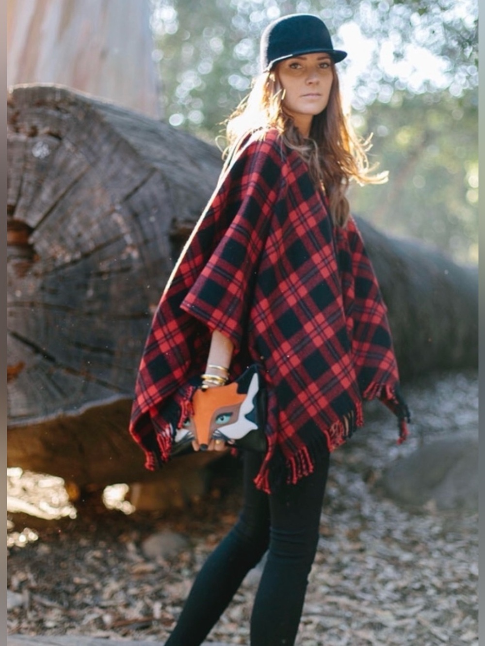 Kate Spade Fairytale Wool Blend Hooded Poncho
